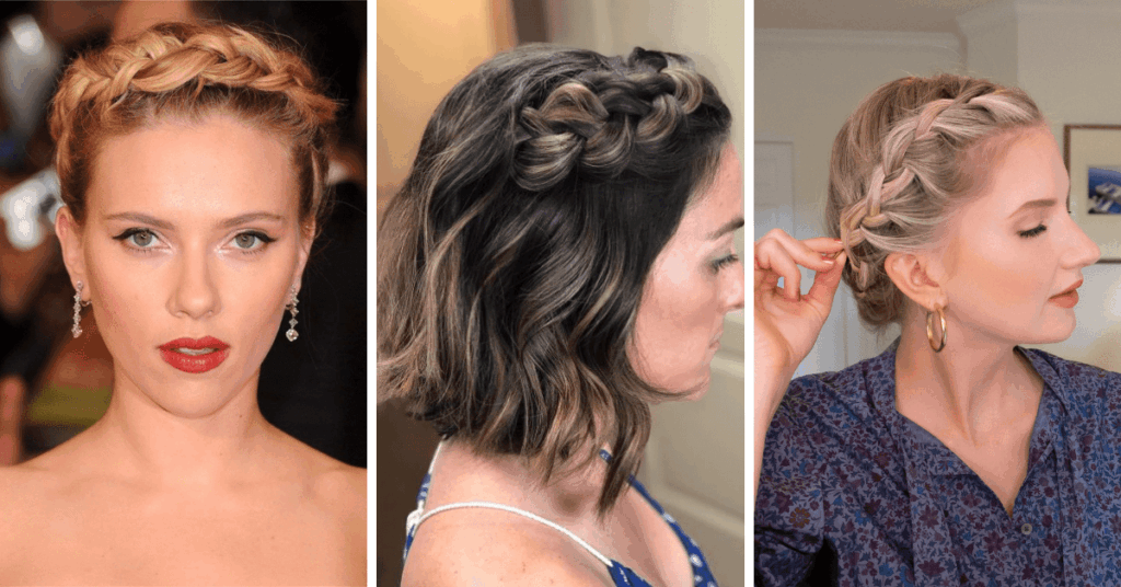 Trenzas estilo diadema como recogido
